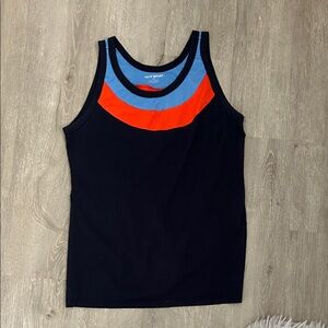 Tory Sport Black and Blue Tank Top